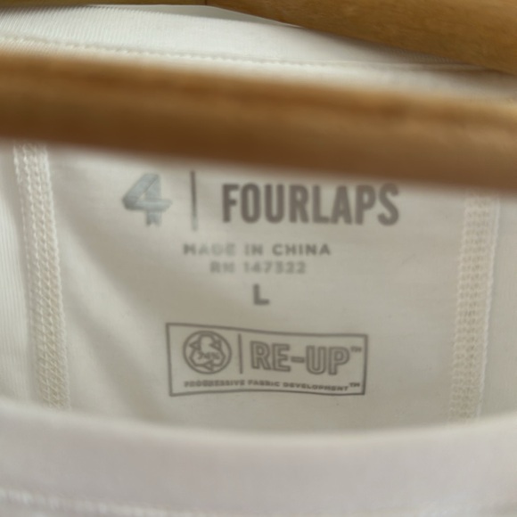 FOURLAPS Radius Muscle tank tee. Stretch. White gym running. Workout - Picture 8 of 11